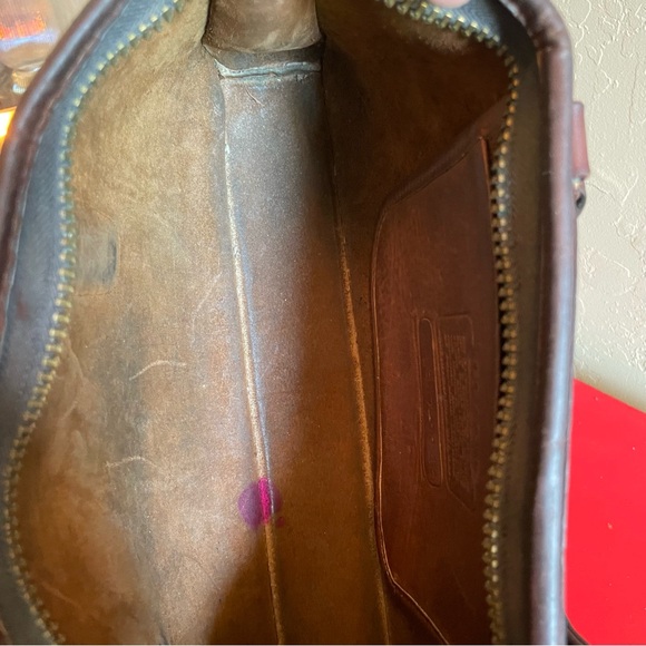 Vintage Coach Slim Satchel Compact Bonnie Cashin Brown Glove Tanned Leather - Picture 12 of 16